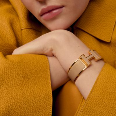 新品未使用HERMES LE BRACELET H ホワイト バングル HERMÈS
